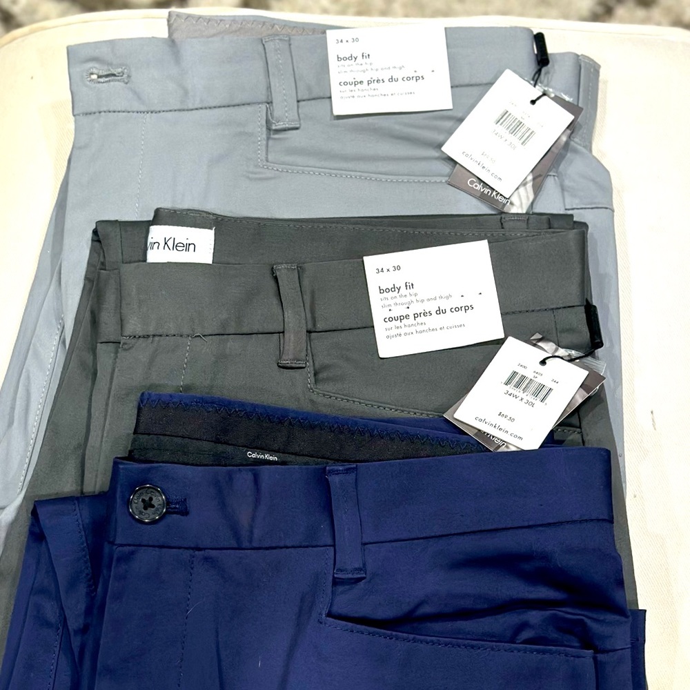 Calvin Klein Men’s body fit pants. NWT